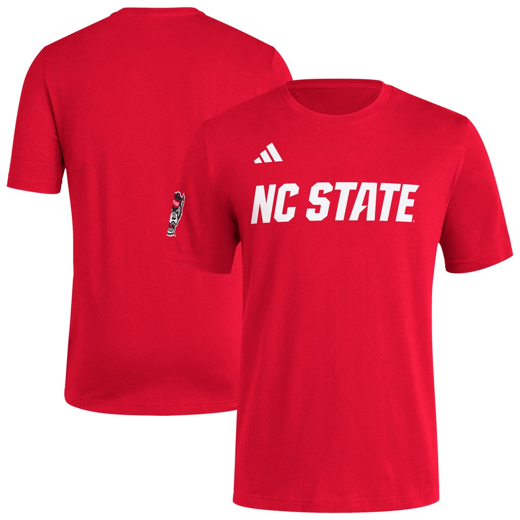  NC State Wolfpack adidas Fresh Wordmark T-Shirt - Red